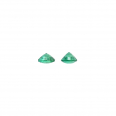 Zambian Emerald Round 4mm Matching Pair Approximately 0.45 Carat