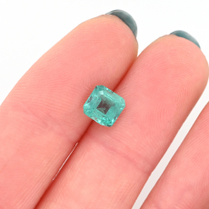Zambian Emerald: square Cut 5.9x5.7mm 0.91 Carat Single Piece
