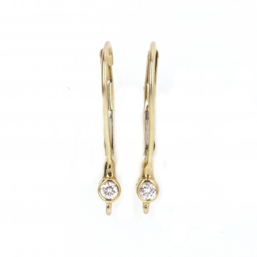 0.07 Carat Diamond Huggie Earring In 14k Yellow Gold
