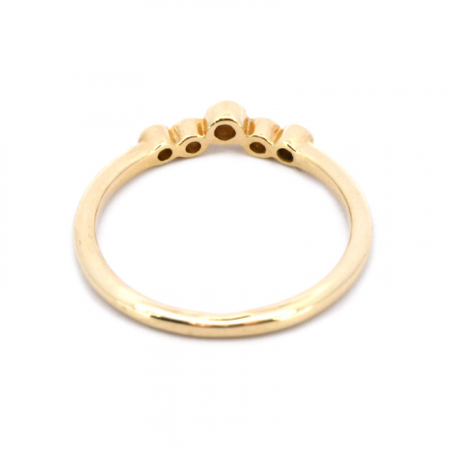 0.08 Carat Bezel Set Diamond Stackable Ring Band In 14k Yellow Gold