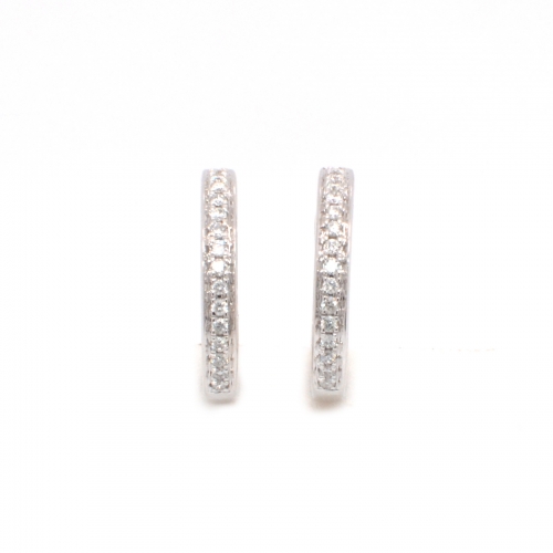 0.12 Carat Diamond Huggie Earring In 14k White Gold