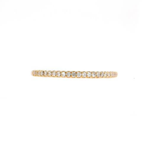 0.12 Carat Diamond Stackable Ring Band in 14K Yellow Gold