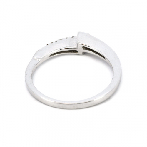 0.13 T.c.w White Diamond Ring Band In 14k White Gold