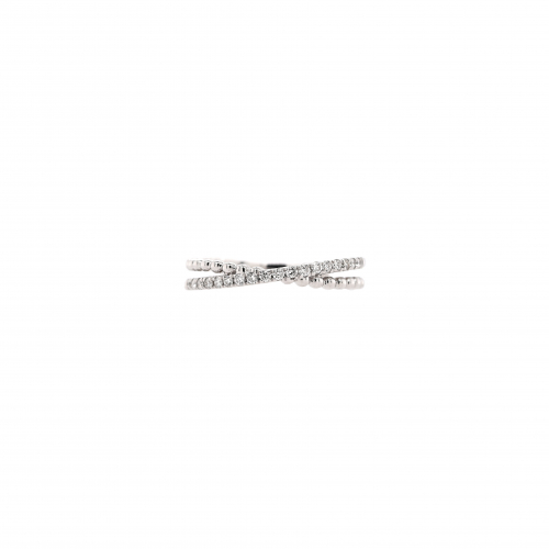 0.14 Carat White Diamond Ring Band in 14K White Gold