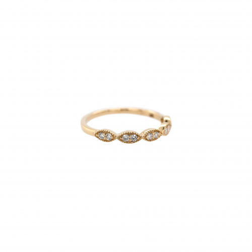 0.15 Carat White Diamond Ring Band In 14k Yellow Gold (rg3006)