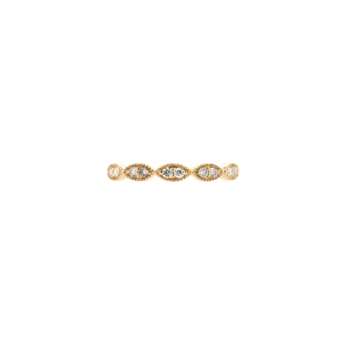 0.15 Carat White Diamond Ring Band In 14k Yellow Gold (rg3006)