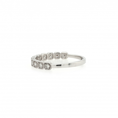 0.205 Carat Diamond Stackable Wedding Ring Band In 14k White Gold(rg4912)