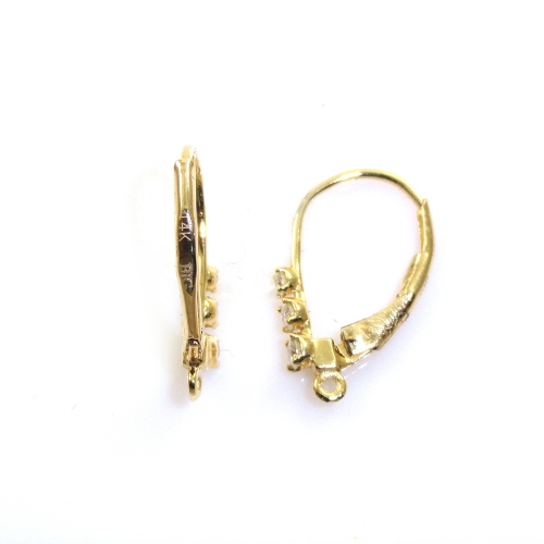 0.21 Carat Diamond Leverbacking Earring In 14k Yellow Gold