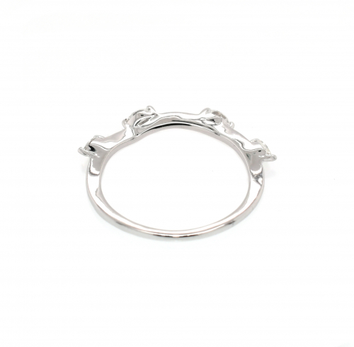 0.24 Carat Diamond Stackable Ring Band In 14K White Gold