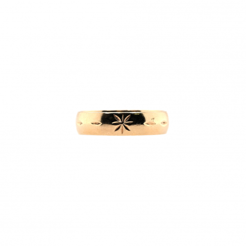 10K Yellow Gold Stamped Ring Band