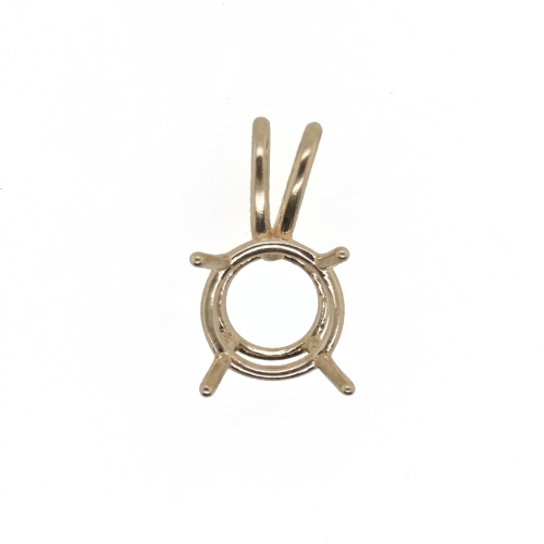 14mm Round Pendant Finding In 14k Gold