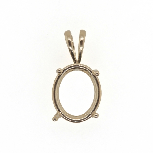 16x12mm Oval Pendant Finding In 14k Gold