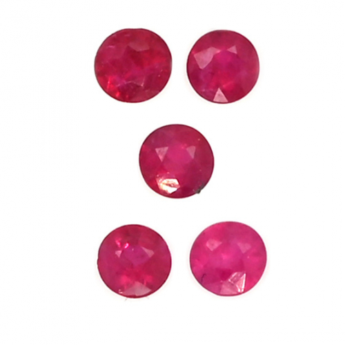 African  Ruby Round 2.4mm Approximately 0.25 Carat