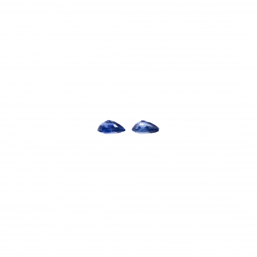 African Blue Sapphire Pear Shape 6x4mm Matching Pair 1.11 Carat