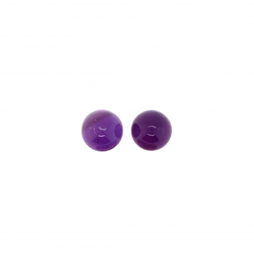 Amethyst Bullet Shape 8mm Matching Pair Approximately 7.70 Carat