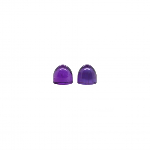 Amethyst Bullet Shape 8mm Matching Pair Approximately 7.70 Carat