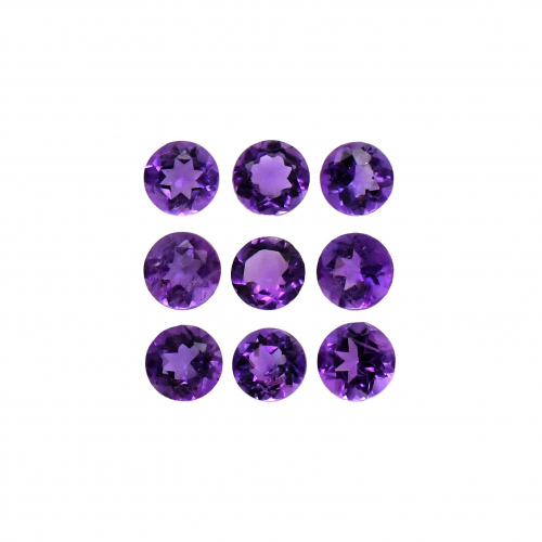 Amethyst Round 3.5mm Approximately 1.3 Carat.