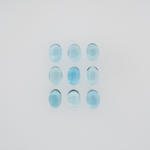 Aquamarine Cabs Oval 7x5mm Approximately 8.00 Carat
