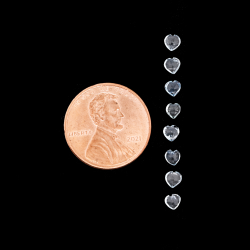 Aquamarine Heart Shape 3.5mm Approximately 1 Carat