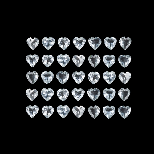 Aquamarine Heart Shape 3mm Approximately 4 Carat