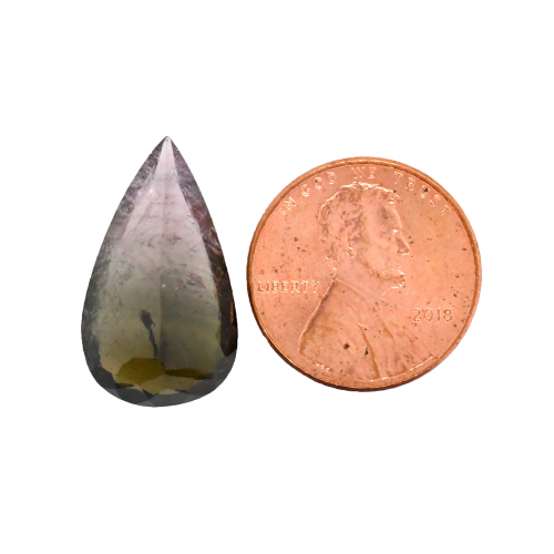Bi Color Tourmaline Pear Shape 22x12.5mm Single Piece 10.95 Carat