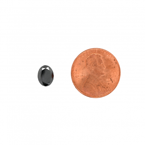 Black Diamond Oval 8x6mm Single Piece Approximately 1.40 Carat