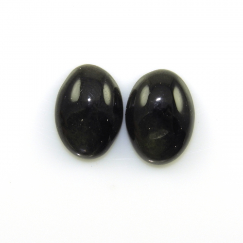 Black Moonstone Cabs Oval 18x13mm Approximately 20 Carat