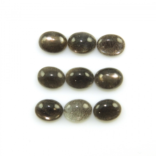 Black Moonstone Cabs Oval 9X7mm Approximately 13 Carat