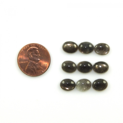 Black Moonstone Cabs Oval 9x7mm Approximately 13 Carat