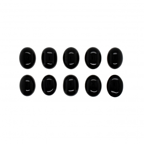 Black Onyx Cab Oval 8x6mm Approximately 12 Carat
