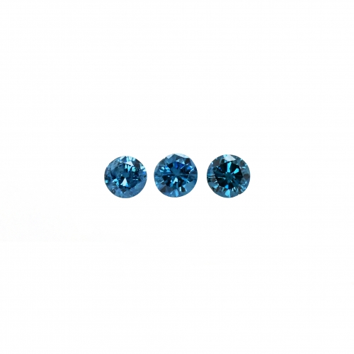 Blue Diamond Round 2.8mm Approximately 0.25 Carat
