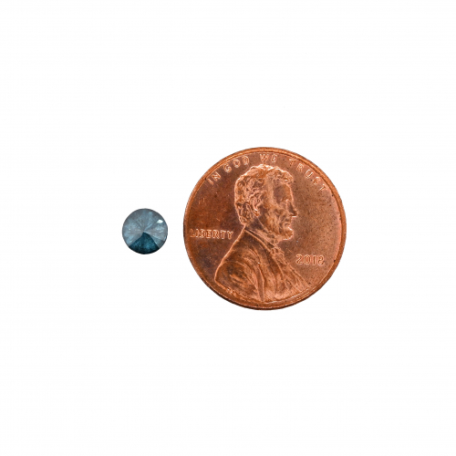 Blue Diamond Round 5.4mm Single Piece 0.72 Carat