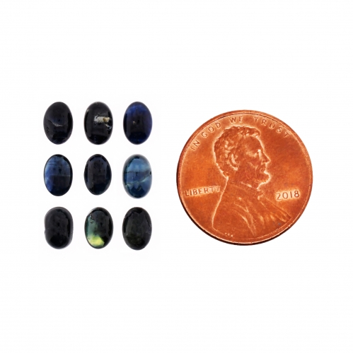 Blue Sapphire Cab Oval 6x4mm Approximately 5 Caray