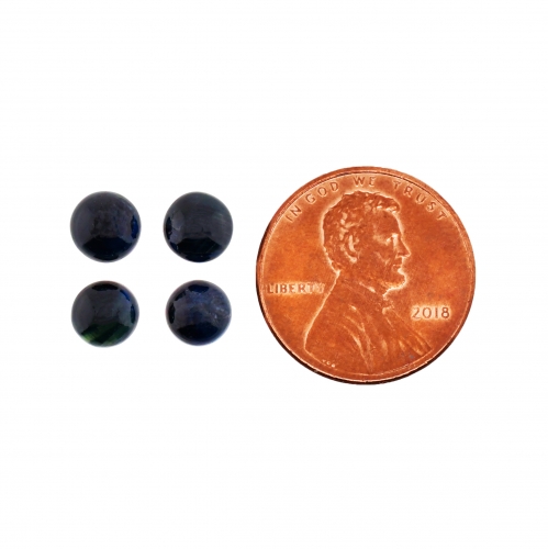 Blue Sapphire Cab Round 6mm Approximately 5 Carat
