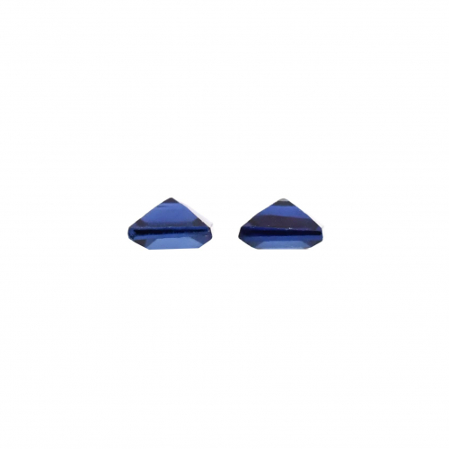 Blue Sapphire Princess Cut 4mm Matching Pair Approximately 0.84 Carat