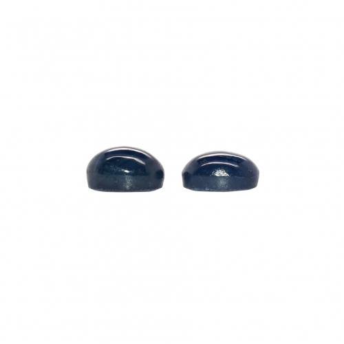 Blue Star Sapphire Cab Oval 8x6mm Matching Pair Approximately 4 Carat