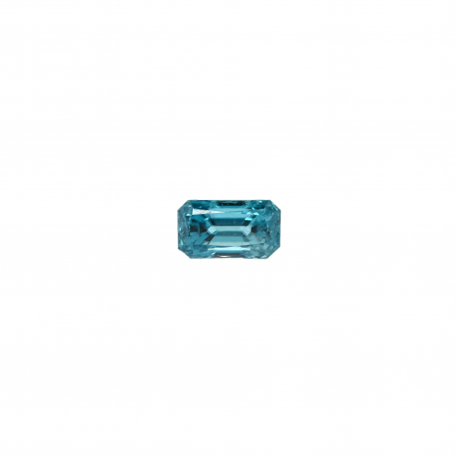 Blue Zircon Emerald Cut Shape 11.7x6.7mm Single Piece 7.38carat