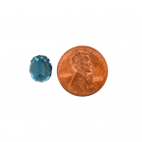Blue Zircon Polygon Shape 10x9mm Single Piece 6.61 Carat*