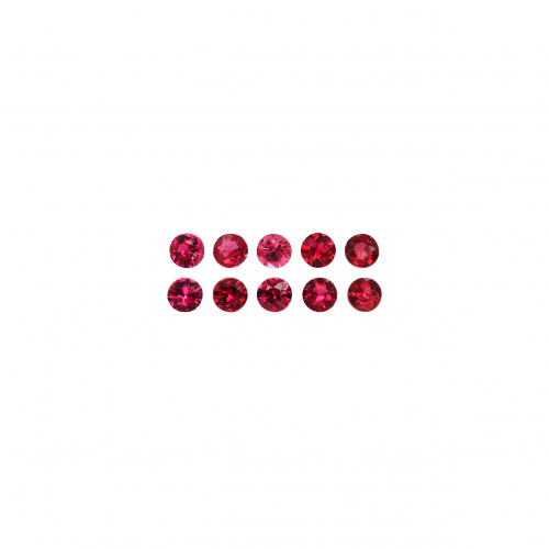 Burmese Red Spinel Round 2.3mm Approximately 0.53 Carat
