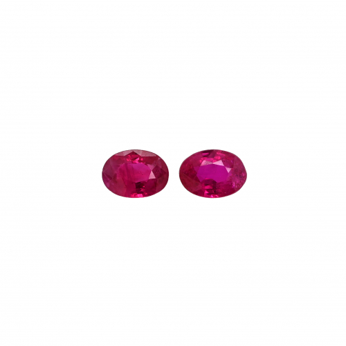 Burmese Ruby Oval 6x4mm Matching Pair 1 Carat