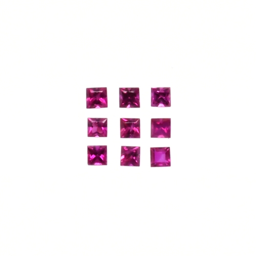 Burmese Ruby Square 1.9mm Approximately 0.50 Carat