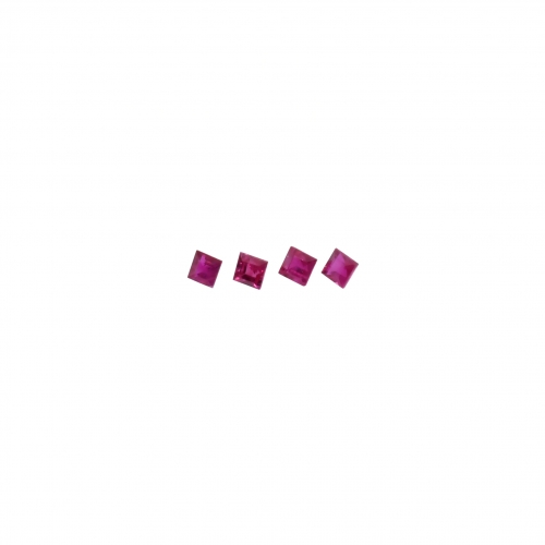 Burmese Ruby Square 2.5mm Approximately 0.50 Carat