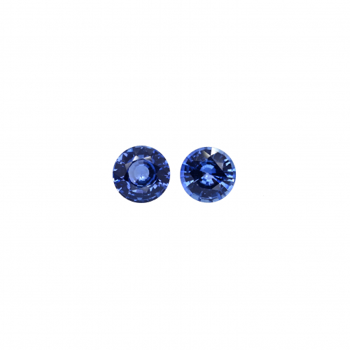 Ceylon Blue Sapphire Round 6mm Matching Pair 1.76 Carat*