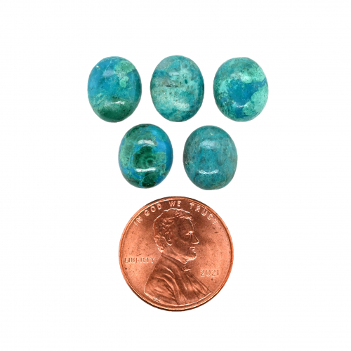 Chrysocolla Cab Oval 11x9x4mm Approximately 16 Carat.