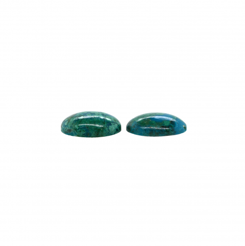Chrysocolla Cab Oval 16X12mm Matching Pair Approximately 14 Carat.