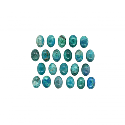 Chrysocolla Cab Oval 6x4mm Approximately 9 Carat