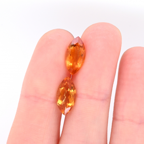 Citrine Marquise 12x6mm Matching Pair Approximately 3.30 Carat