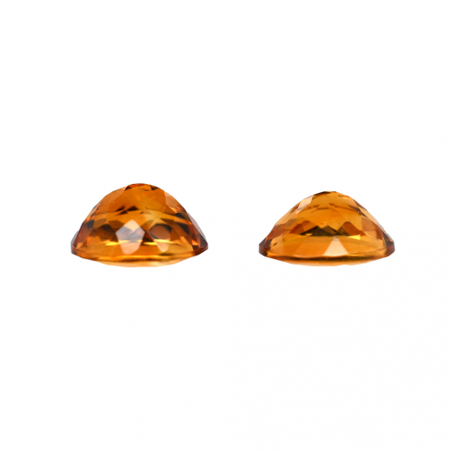 Citrine Oval 10x8mm Matching Pair Approximately 4.40 Carat