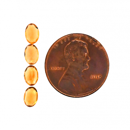 Citrine Oval 6x4mm Plain Top Approximately 1.73 Carat