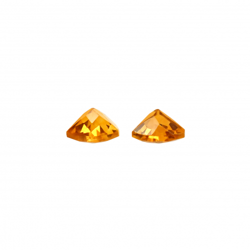 Citrine Trillion 7mm Matching Pair Approximately 2.33 Carat